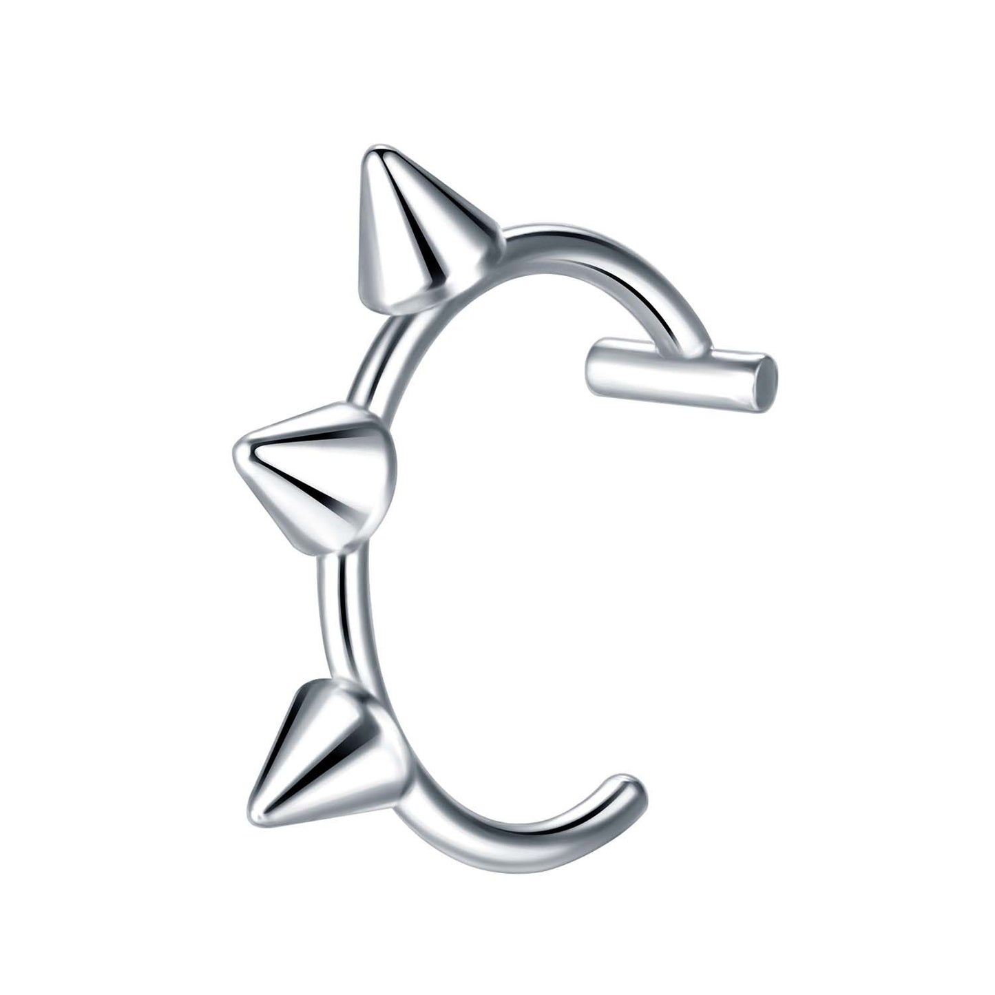 Streetwear C Shape Stainless Steel Lip Stud In Bulk