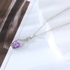 Simple Style Heart Shape Bottle Alloy Plating Inlay Artificial Crystal Women'S Pendant Necklace