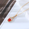 Simple Style Heart Shape Bottle Alloy Plating Inlay Artificial Crystal Women'S Pendant Necklace