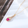 Simple Style Heart Shape Bottle Alloy Plating Inlay Artificial Crystal Women'S Pendant Necklace