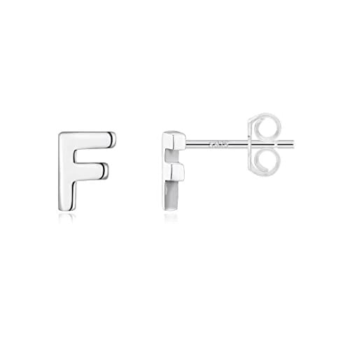 1 Pair Simple Style Letter Plating Sterling Silver 14k Gold Plated Ear Studs