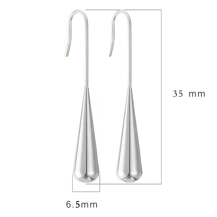 1 Pair Ig Style Elegant French Style Water Droplets Plating Stainless Steel 18k Gold Plated Ear Hook