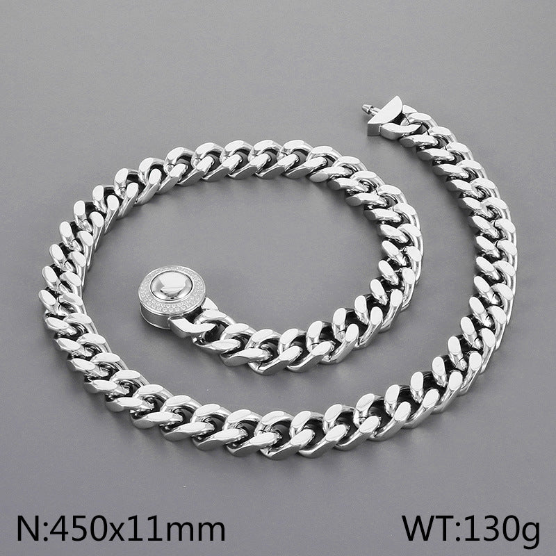 Wholesale Casual Simple Style Geometric Titanium Steel Plating Bracelets Necklace