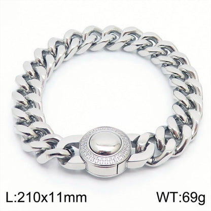 Wholesale Casual Simple Style Geometric Titanium Steel Plating Bracelets Necklace