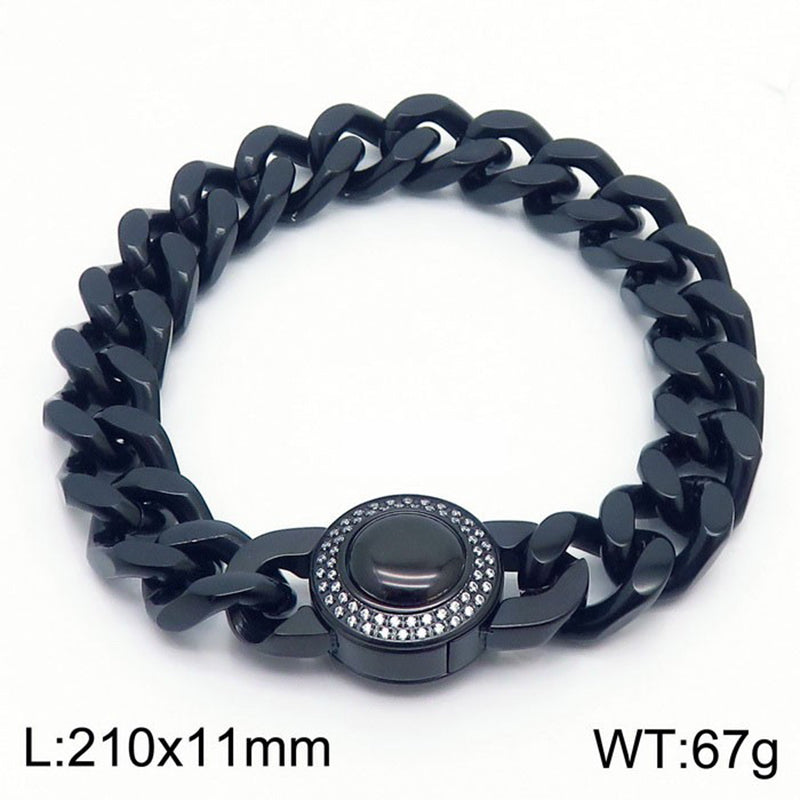 Wholesale Casual Simple Style Geometric Titanium Steel Plating Bracelets Necklace