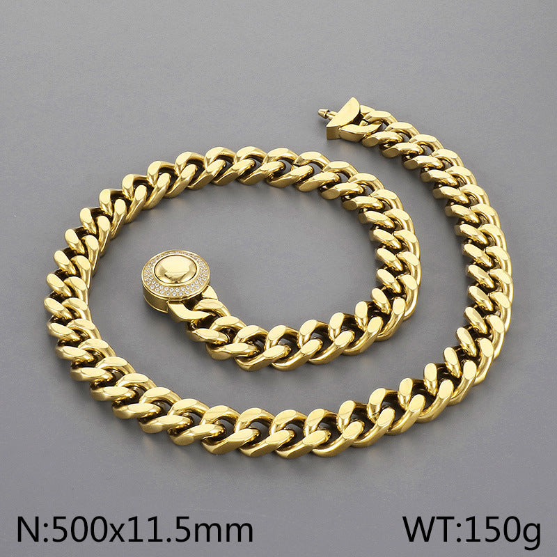 Wholesale Casual Simple Style Geometric Titanium Steel Plating Bracelets Necklace