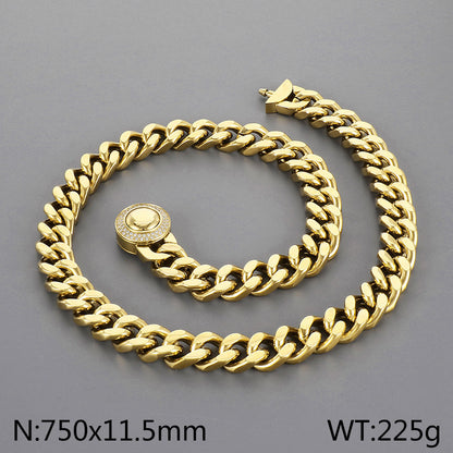 Wholesale Casual Simple Style Geometric Titanium Steel Plating Bracelets Necklace