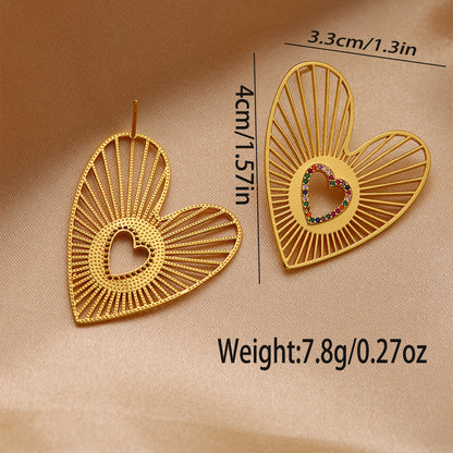 1 Pair Ig Style Water Droplets Plating Inlay Copper Zircon 18k Gold Plated Drop Earrings