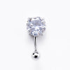 Simple Style Solid Color Stainless Steel Diamond Belly Ring In Bulk