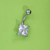 Simple Style Solid Color Stainless Steel Diamond Belly Ring In Bulk