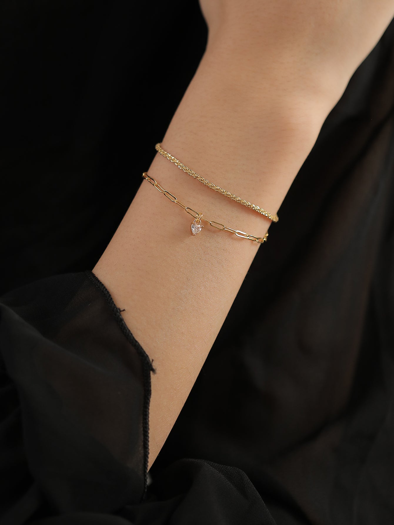 Simple Style Solid Color Copper Inlay Zircon Bracelets