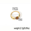 Elegant Simple Style Color Block Copper Plating Inlay Natural Stone Pearl 18k Gold Plated Rings