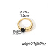 Elegant Simple Style Color Block Copper Plating Inlay Natural Stone Pearl 18k Gold Plated Rings