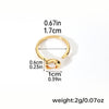 Elegant Simple Style Color Block Copper Plating Inlay Natural Stone Pearl 18k Gold Plated Rings