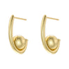 1 Pair Elegant Bear Heart Shape Plating Inlay Copper Artificial Pearls Zircon 18k Gold Plated Ear Studs