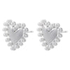 1 Pair Elegant Bear Heart Shape Plating Inlay Copper Artificial Pearls Zircon 18k Gold Plated Ear Studs