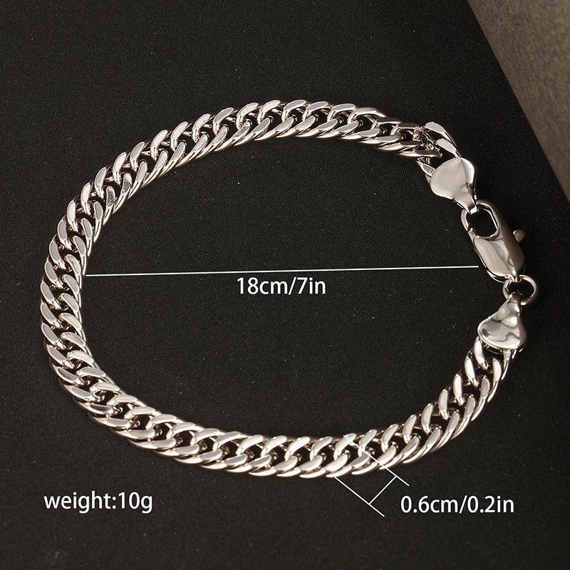 Hip-hop Xuping Solid Color Alloy Copper Plating 18k Gold Plated White Gold Plated Unisex Bracelets