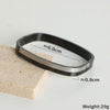 Casual Elegant Simple Style Letter Titanium Steel Plating Inlay Carving Zircon 18k Gold Plated Bangle