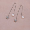 1 Pair Elegant Simple Style Geometric Plating Inlay Metal Artificial Pearls Rhinestones Ear Line