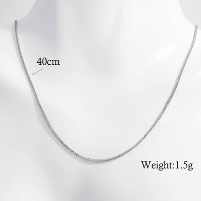 Elegant Basic Necklace Sterling Silver Plating Hollow Out White Gold Plated Rhodium Plated Necklace