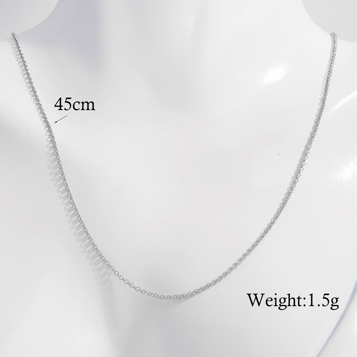 Elegant Basic Necklace Sterling Silver Plating Hollow Out White Gold Plated Rhodium Plated Necklace