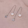 1 Pair Lady Butterfly Plating Artificial Pearl Metal Drop Earrings