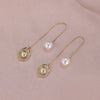 1 Pair Lady Butterfly Plating Artificial Pearl Metal Drop Earrings