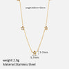 Simple Style Shiny Heart Shape Stainless Steel Polishing Plating Inlay Zircon 18k Gold Plated Pendant Necklace