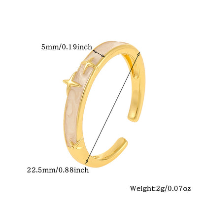 Cute Animal Copper Plating Inlay Zircon Open Rings