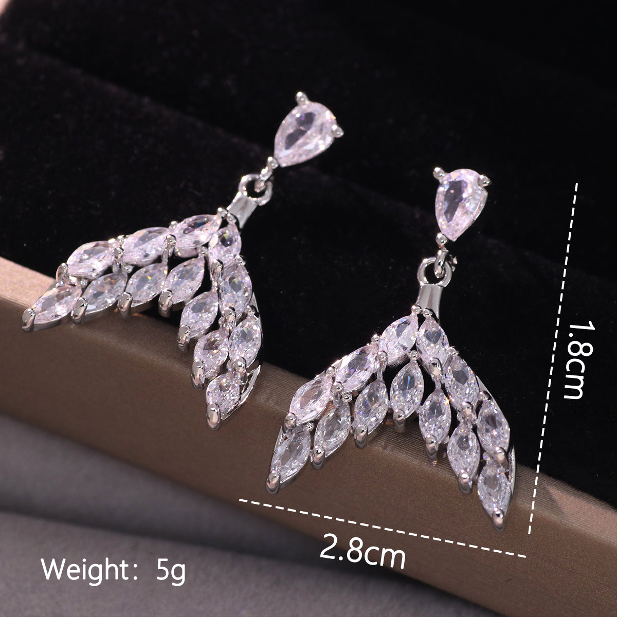 1 Pair Elegant Shiny Fruit Heart Shape Snowflake Plating Inlay Copper Artificial Pearls Artificial Diamond Silver Plated Drop Earrings Ear Studs