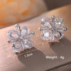 1 Pair Elegant Shiny Fruit Heart Shape Snowflake Plating Inlay Copper Artificial Pearls Artificial Diamond Silver Plated Drop Earrings Ear Studs