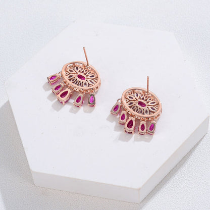 1 Pair Ig Style Shiny Oval Water Droplets Plating Inlay Copper Zircon Gold Plated Drop Earrings