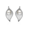 1 Pair Simple Style Leaf Plating Inlay Copper Pearl White Gold Plated Ear Studs