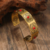 Retro Geometric Alloy Plating Unisex Bangle