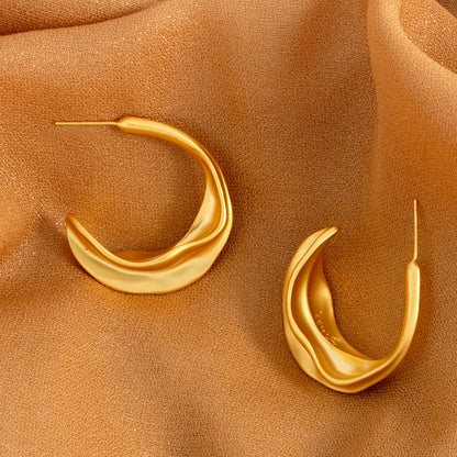 1 Pair Simple Style Solid Color Plating Copper 14k Gold Plated Ear Studs