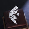 Ig Style Korean Style Wings Copper Plating Inlay Artificial Gemstones Gold Plated Rhodium Plated Open Rings