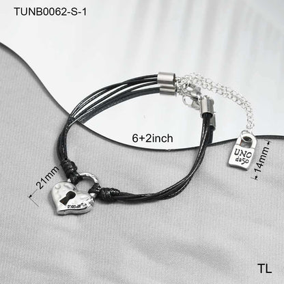 Hip-Hop Simple Style Heart Shape Solid Color 304 Stainless Steel Bracelets In Bulk