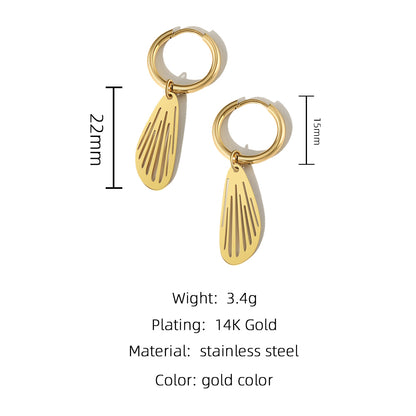 Fashion Non-fading Stainless Steel Earrings Simple Earrings