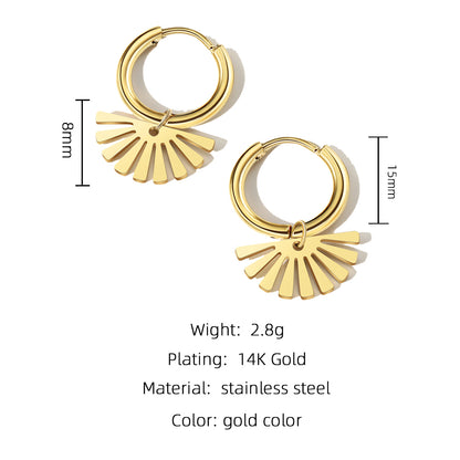 Fashion Non-fading Stainless Steel Earrings Simple Earrings