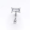 Sexy Square Stainless Steel Zircon Belly Ring In Bulk