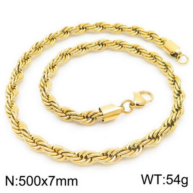 Fashion Twist Stainless Steel Plating Necklace 1 Piece