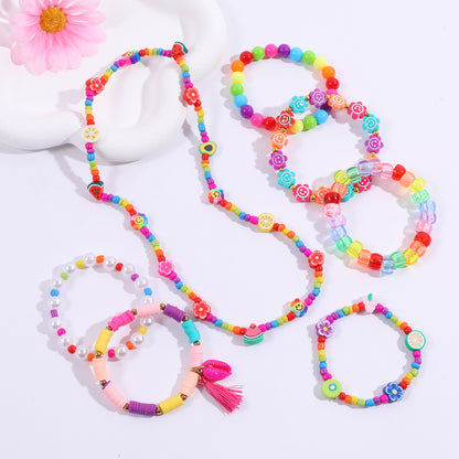 Cute Flower Arylic Girl's Bracelets Necklace