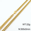 Simple Style Solid Color Stainless Steel Plating Necklace 1 Piece