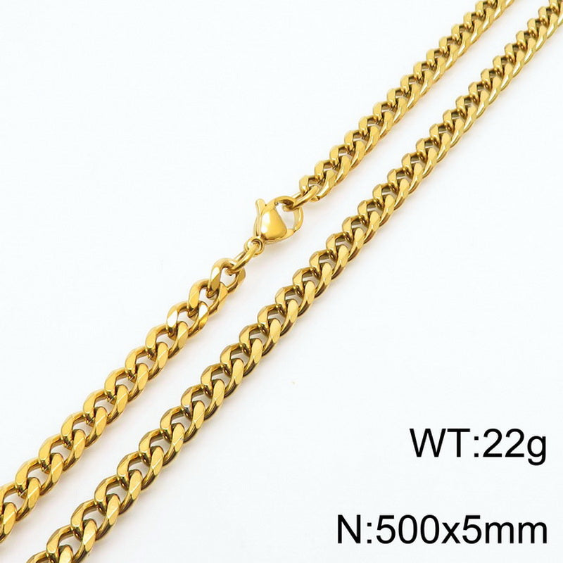 Simple Style Solid Color Stainless Steel Plating Necklace 1 Piece