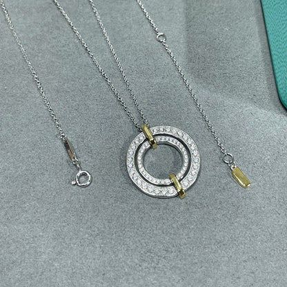 Simple Style Circle Copper Plating Inlay Zircon 18k Gold Plated Necklace