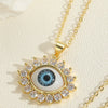 Ethnic Style Devil's Eye Brass Plating Inlay Resin 14k Gold Plated Women's Pendant Necklace
