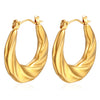1 Pair Simple Style Classic Style Solid Color Plating Stainless Steel Gold Plated Earrings