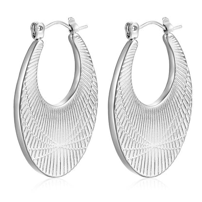 1 Pair Simple Style Classic Style Solid Color Plating Stainless Steel Gold Plated Earrings