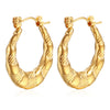 1 Pair Simple Style Classic Style Solid Color Plating Stainless Steel Gold Plated Earrings