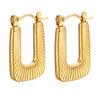 1 Pair Simple Style Classic Style Solid Color Plating Stainless Steel Gold Plated Earrings